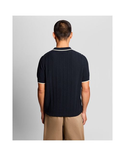 Lyle & Scott Blue Short Sleeve Polo Shirt for men