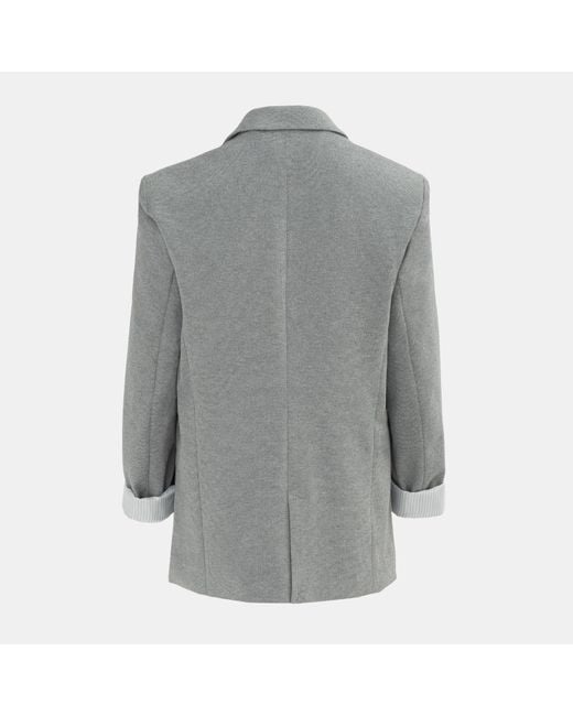 Miso Gray Long Sleeve Blazer