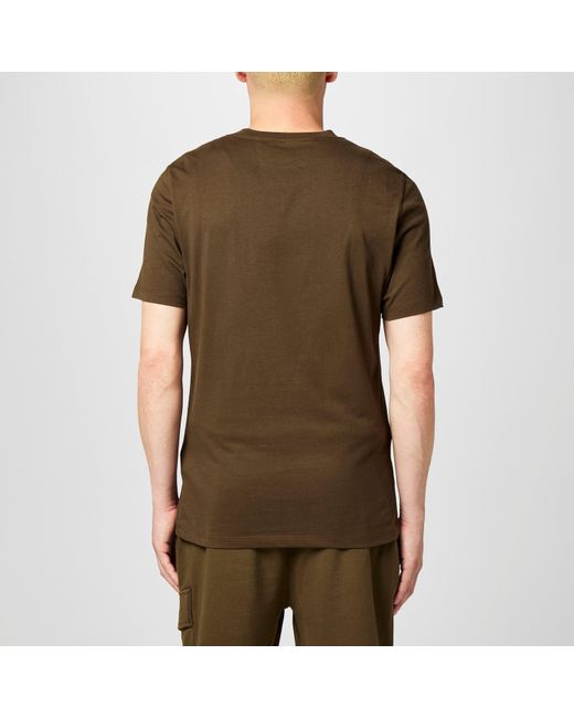 C P Company Green Block Logo Regular Fit T-Shirt for men