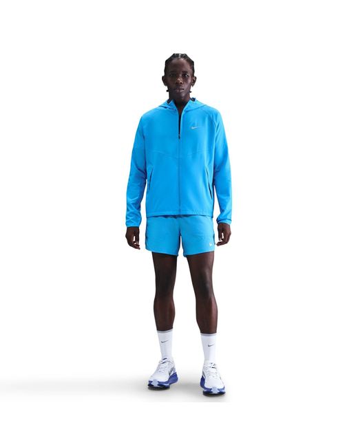 Nike Blue Miler Repel Running Jacket for men