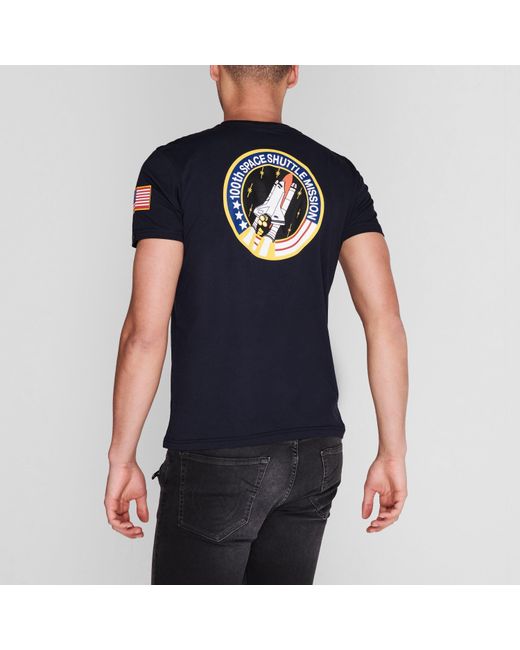 Alpha Industries Blue Space Shuttle T for men