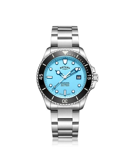 Rotary Metallic Seamatic Watch for men
