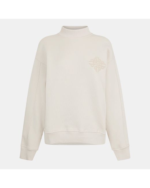 The Couture Club White Embroidered Knitted Crew Neck Jumper