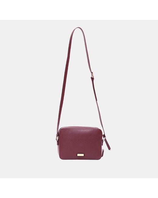 Biba Purple Leather Rachel Cross Body Bag