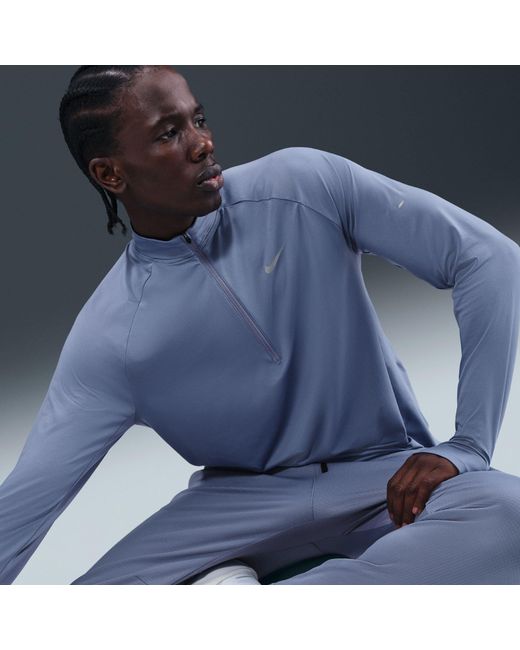 Nike Blue Stride Half Zip Top for men
