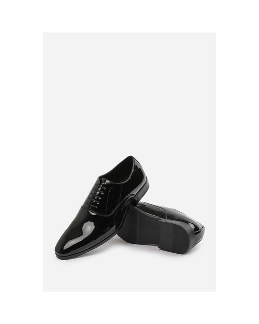 Where's That From Black Nick Oxford Wide Fit Lace Up Work Dress Shoes for men
