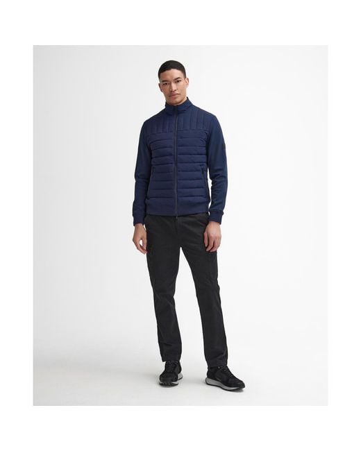 Barbour Blue Counter Quilted Long Sleeve Zip Front Hybrid Jacket for men