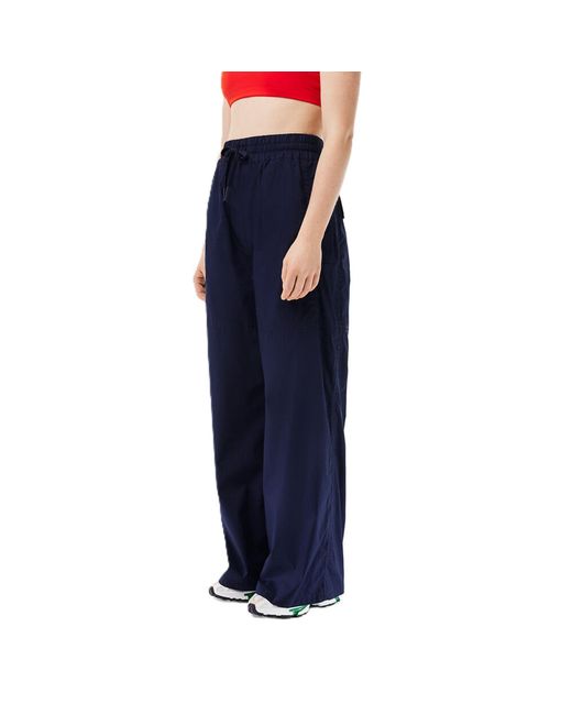 Lacoste Blue Oversized Wide Leg Trousers