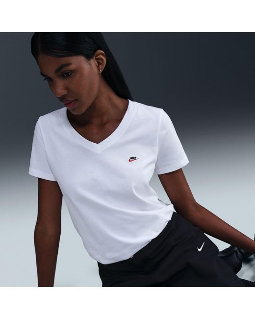 Nike White Club V T-Shirt