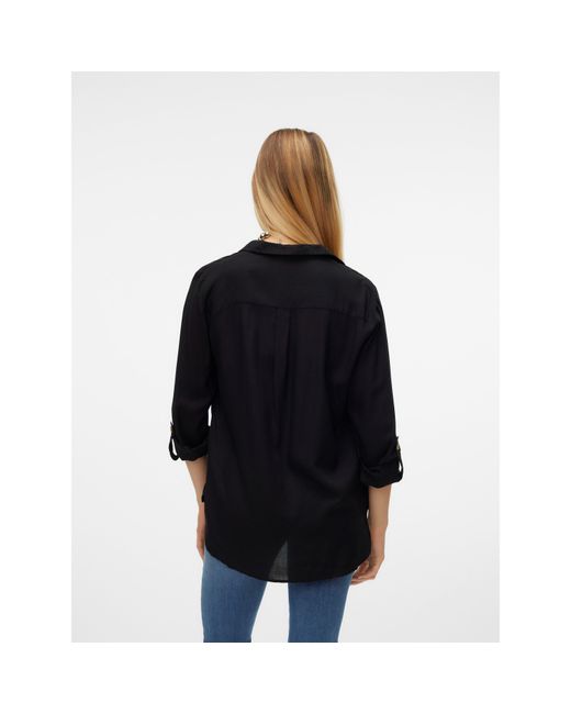 Vero Moda Black Long-Sleeve Plain Shirt