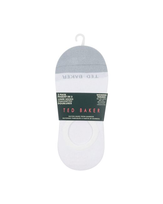 Ted Baker White Invisible Socks