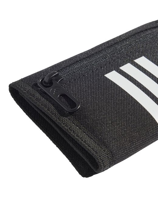 Adidas Black Essentials 3-Stripes Wallet