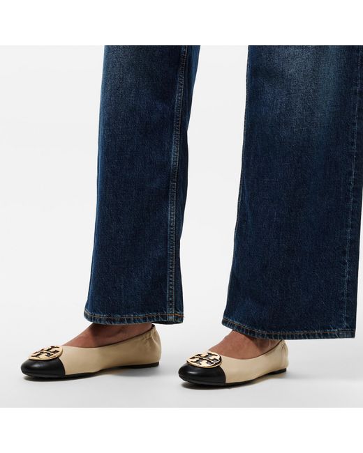 Tory Burch Natural Claire Ballet Pumps