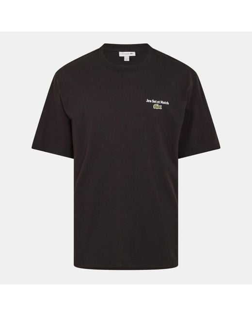 Lacoste Black Jeu Set Tee for men