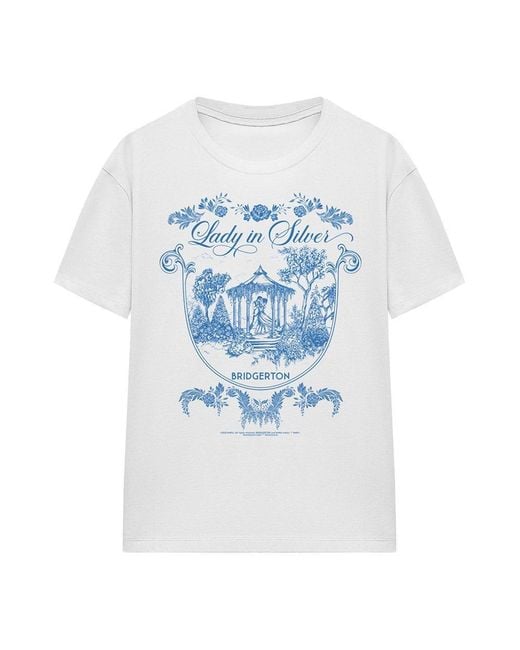 Bridgerton Blue Fairy Tale Gazebo Dancing T Shirt Whit