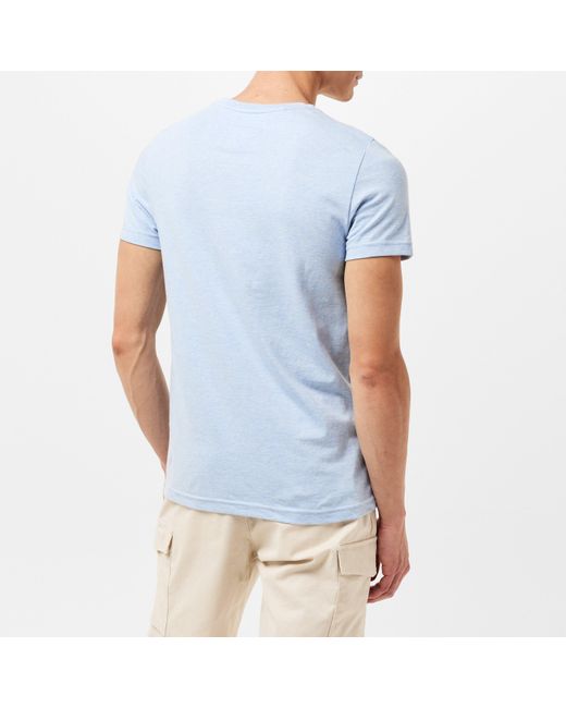 Tommy Hilfiger Blue Logo Crew Neck T Shirt for men