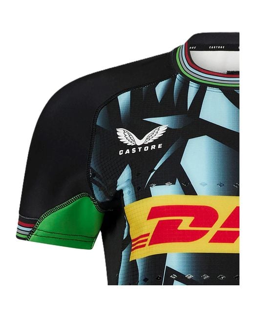 Castore Black Harlequins Rugby Shirt 2024 2025