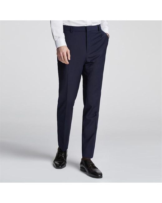 Ted Baker Blue Reg Fit Navy Panama Suit Trousers for men