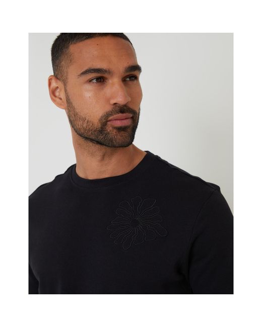 Threadbare Black Regular Fit Teewren T-Shirt for men