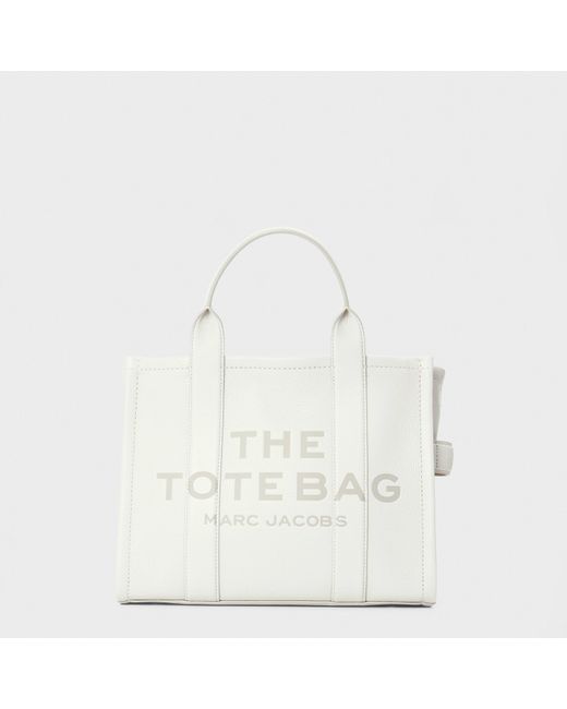 Marc Jacobs White Small Leather Tote Bag
