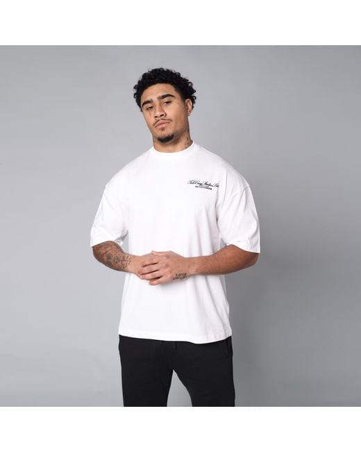 TELA CRUZ White Studio Tee Oversized T-Shirt for men