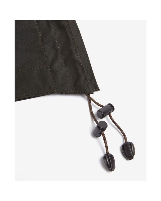 Barbour Black Sylkoil Attachable Waxed Hood