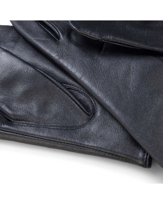 Boss Blue Gioli Leather Gloves for men