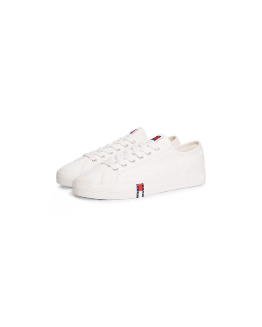 Tommy Hilfiger White Canvas Trainers