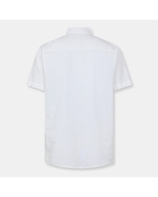 Threadbare White Dragon Short-Sleeve Bowling Shirt for men