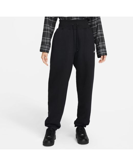 Nike Black Sportswear Phoenix Fleece High-Waisted Oversized Sweatpants