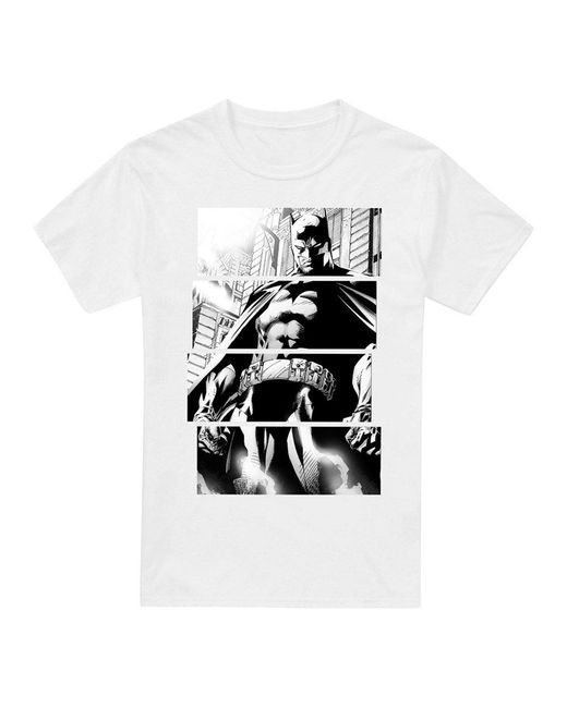 Batman White Panels Cotton T-Shirt for men