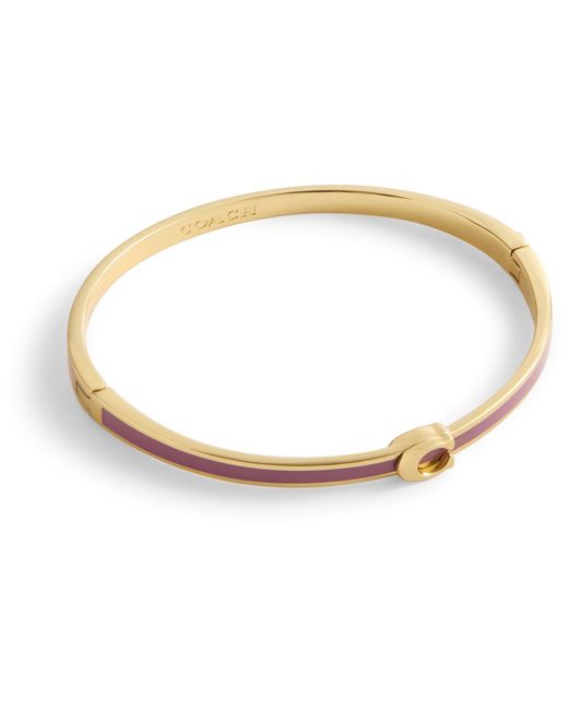 COACH Metallic C Hinge Bangle