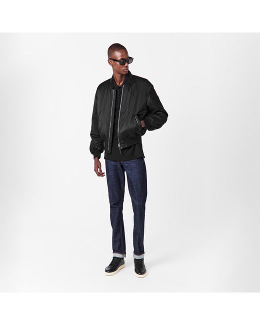 Tom Ford Black Lightweight Satin Bomber Jacket for men
