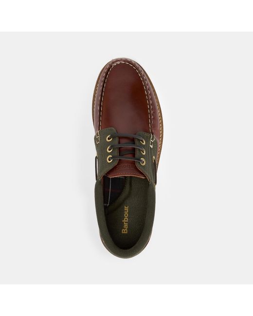 Barbour Brown Deck Boat Shoes for men