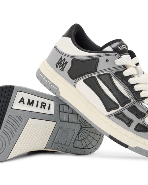 Amiri Blue Skel Low Top Leather Sneakers for men