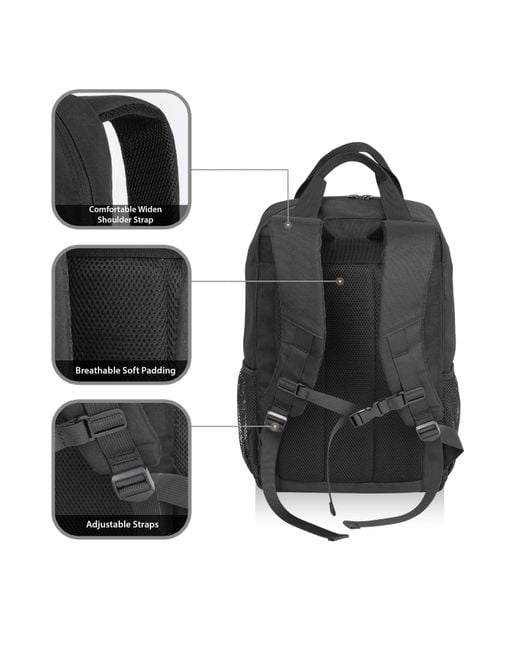 Firetrap Black Lazer Backpack