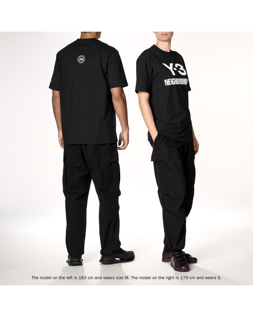 Y-3 Black X Neighborhood Logo T-Shirt for men