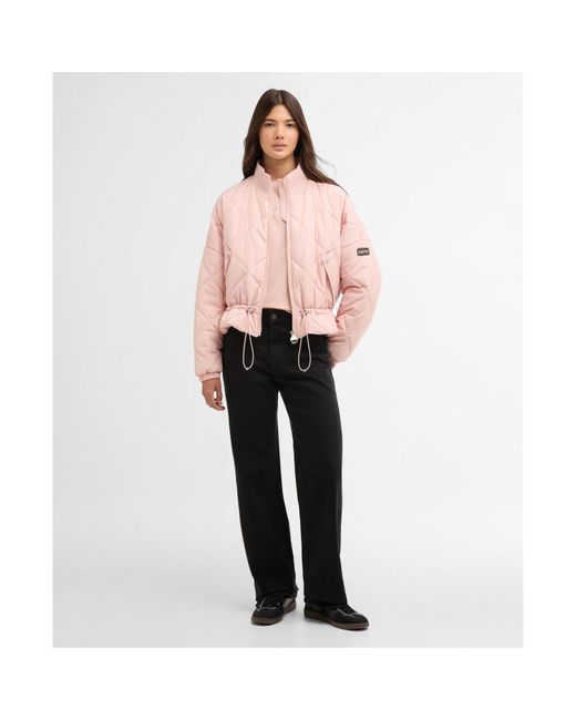 Barbour Pink Pagan Quilted Jacket