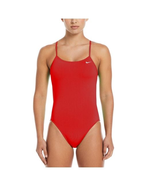 Nike Red One Piece Swimsuit