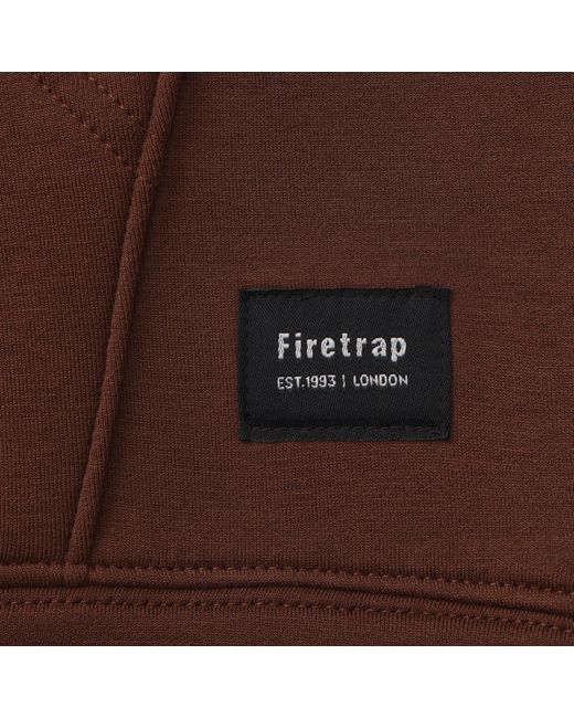 Firetrap Brown Scuba Hoody for men