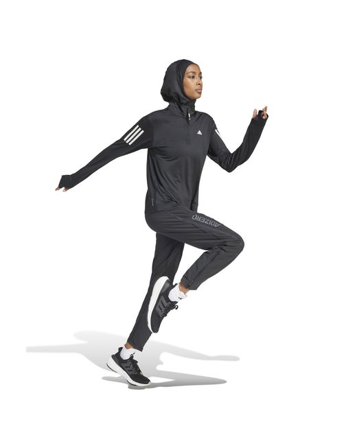 Adidas Black Own The Run Half-Zip Running Top