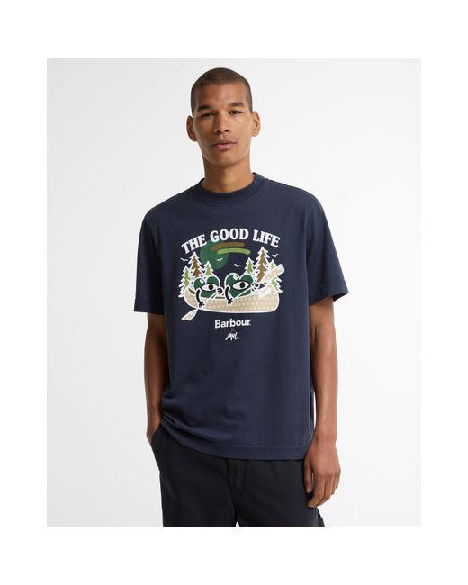 Barbour Blue T-Shirt for men