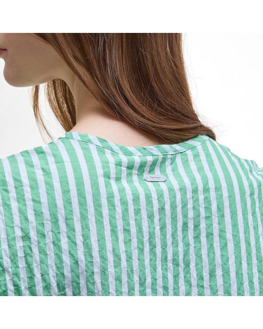 Barbour Green Daison Peplum Top