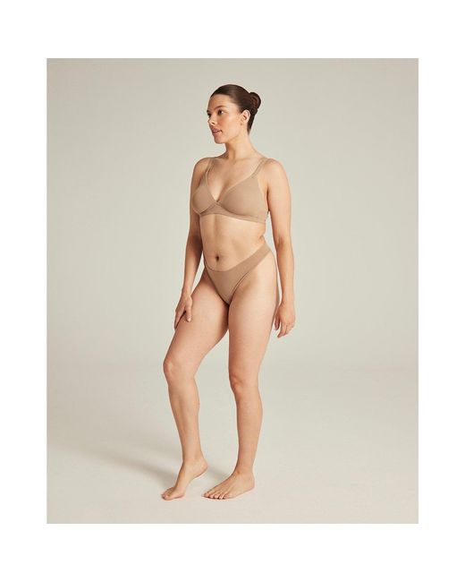 Nudea Natural Dipped Thong Second Skin Stretch