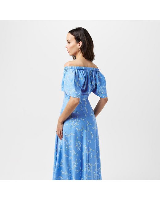French Connection Blue Daniella Structured Seaming A Line Dress