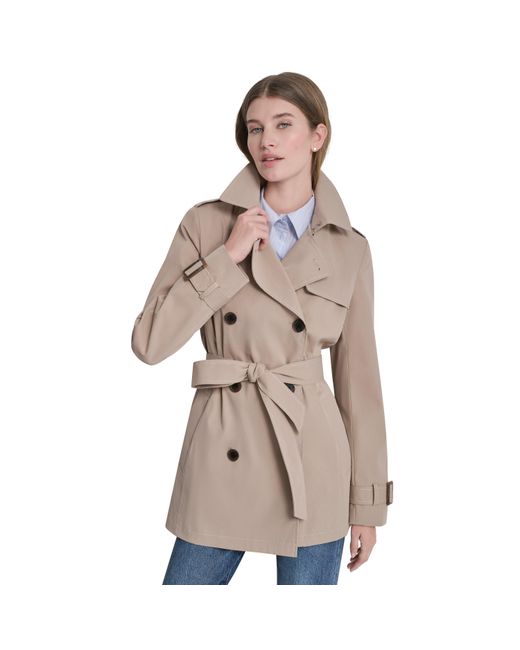 DKNY Blue Trench Coat