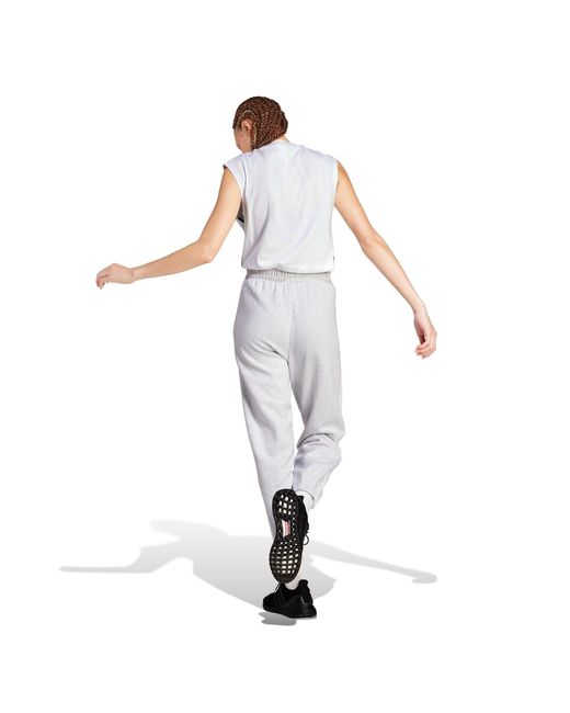 Adidas Gray Essentials 3-Stripes Pants Slim