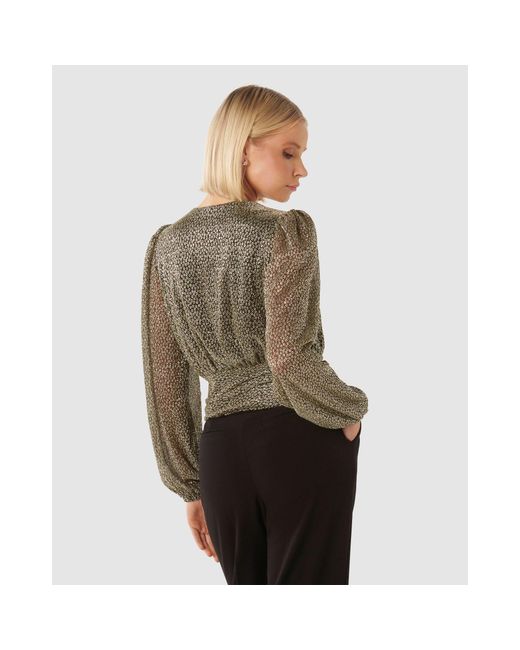 Forever New Multicolor Swathi Tie Wrap Blouse