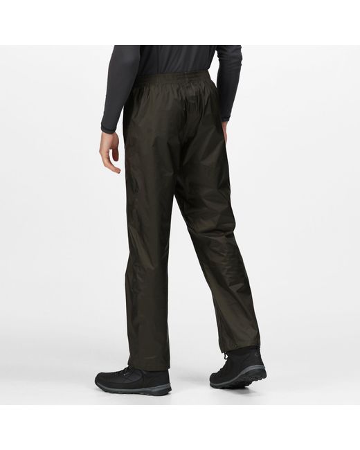 Regatta Black Pack It Waterproof Overtrousers for men