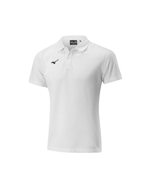 Mizuno White Core Short-Sleeve Polo Shirt for men